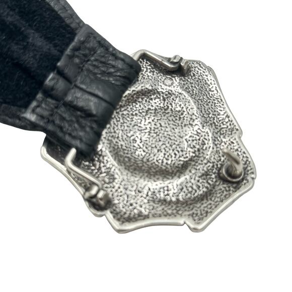 Brighton Black Leather Rose Buckle Belt main image 4